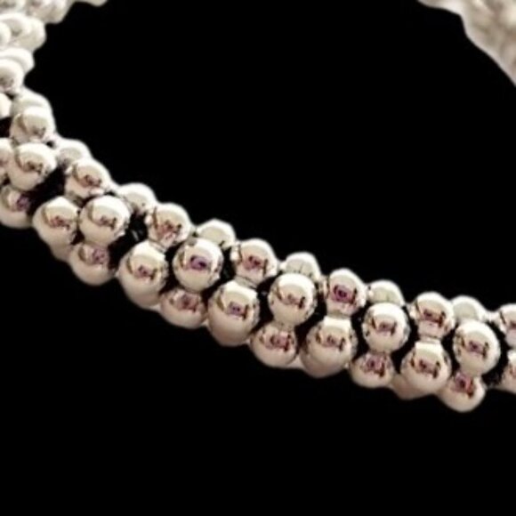 LAGOS Signature Silver Caviar Bracelet I 9mm 925 Sterling Sz M 7.5" Unisex  NWT - Picture 14 of 15